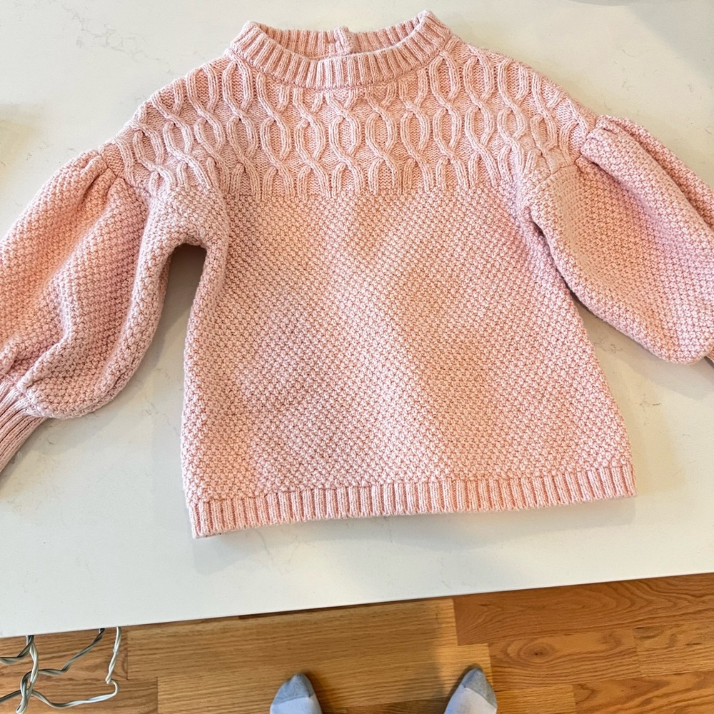 Janie and Jack Soft Pink Cowl Neck Sweater